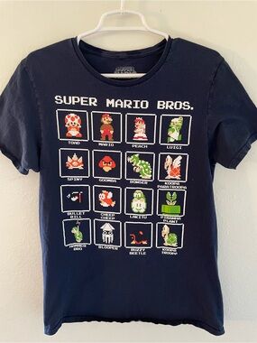 Super Mario Bros. Graphic Tee - Navy Short Sleeve